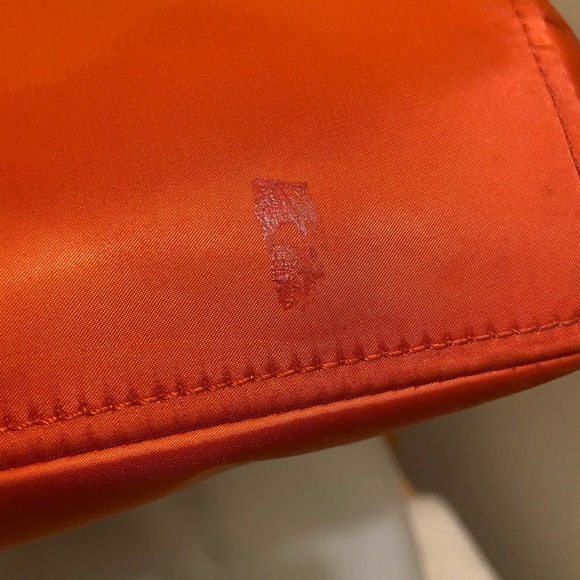 Stained nylon orange tan Coach purse with canvas - Picture 15 of 16